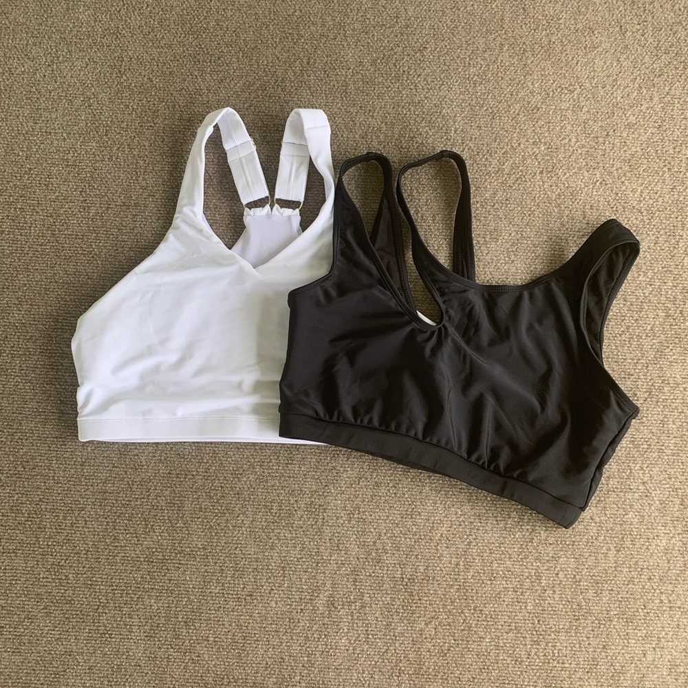 Women's Black and White Swim Tops